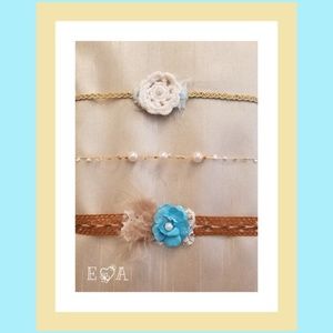 Handmade Newborn Tie-backs